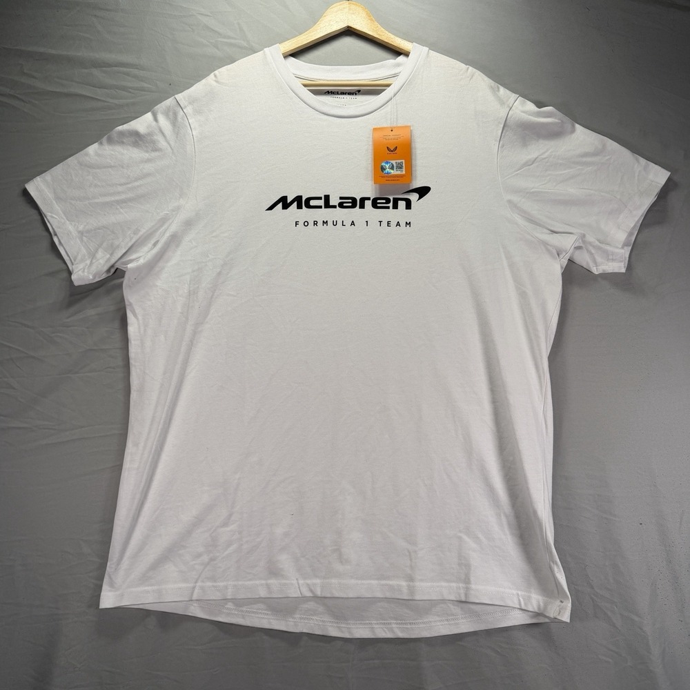 McLaren Formula 1 Shirt Mens 3XL White Short Sleeve Miami Racing Cars NWT - Picture 2 of 13